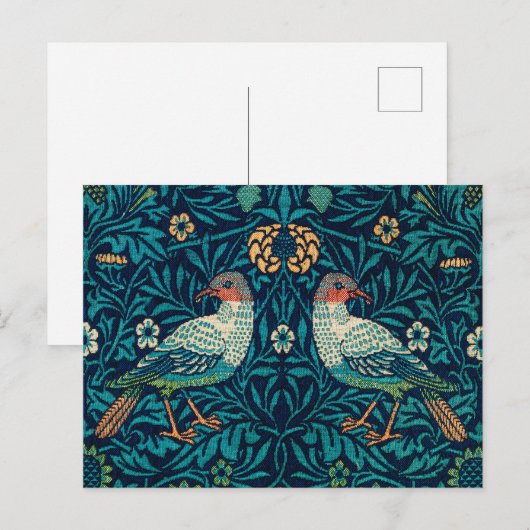 William Morris - bloemenvogels Briefkaart (Voorkant / Achterkant)