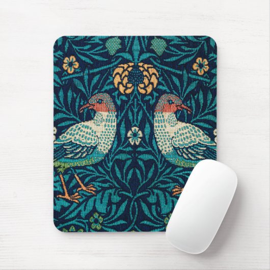 William Morris -  bloemenvogels Muismat (Met muis)