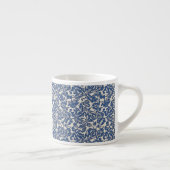 William Morris Bloemmotief Blauw Wit Espresso Kop (Rechts)