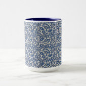 William Morris Bloemmotief Blauw Wit Mok (Midden)