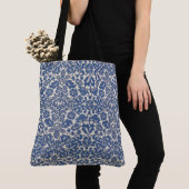 William Morris Bloemmotief Blauw Wit Tote Bag (Dichtbij)