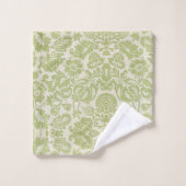  William Morris Bloemmotief Groen Bad Handdoek (Wasdoekje)