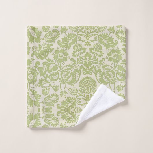 William Morris Bloemmotief Groen Bad Handdoek (Wasdoekje)