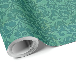  William Morris Bloemmotief Groen Cadeaupapier