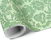  William Morris Bloemmotief Groen Cadeaupapier (Rol Hoek)