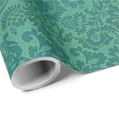  William Morris Bloemmotief Groen Cadeaupapier (Rol Hoek)