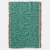  William Morris Bloemmotief Groen Deken (Voorkant Verticaal)