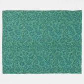 William Morris Bloemmotief Groen Fleece Deken (Voorkant (Horizontaal))