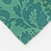  William Morris Bloemmotief Groen Fleece Deken (Hoek)