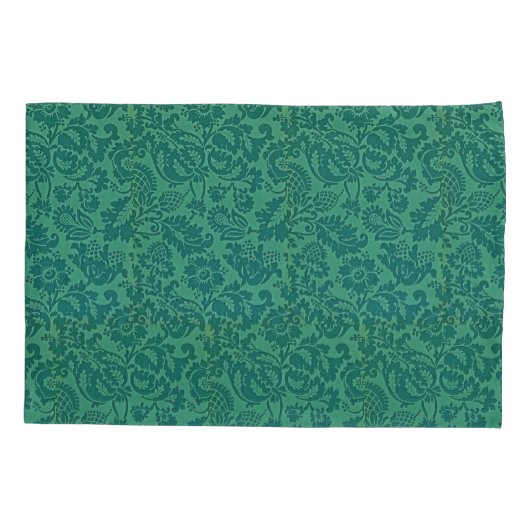 William Morris Bloemmotief Groen Kussensloop (Achterkant-Links)