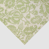 William Morris Bloemmotief Groen Tissuepapier (Detail)