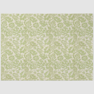 William Morris Bloemmotief Groen Tissuepapier