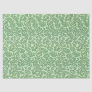 William Morris Bloemmotief Groen Tissuepapier