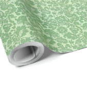  William Morris Bloemmotief Groen Wit Cadeaupapier (Rol Hoek)