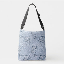 William Morris bloemmotief in blauw Crossbody Tas