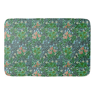 William Morris  bloemmotief roze groen Badmat