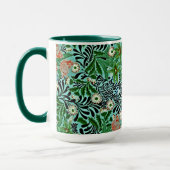 William Morris  bloemmotief roze groen Mok (Links)