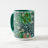 William Morris  bloemmotief roze groen Mok (Voorkant links)