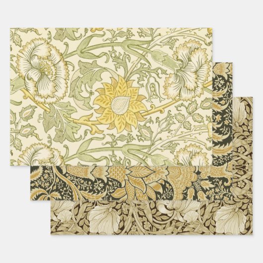 William Morris Bloemontwerp Inpakpapier Vel (Set)