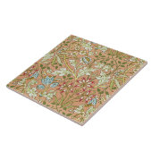 William Morris bloempatroon bloemen roze blauw    Tegeltje (Zijkant)