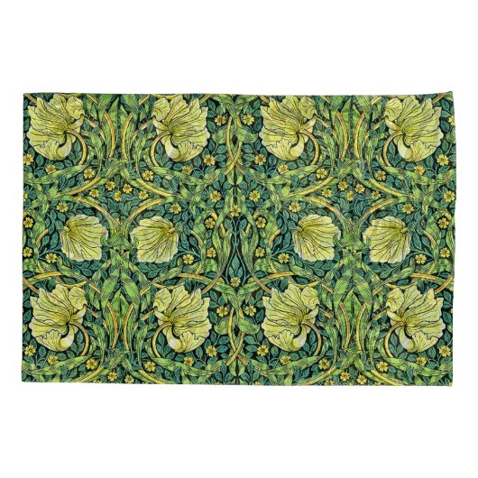 William Morris Bloempatroon geel groen Kussensloop (Achterkant-Links)