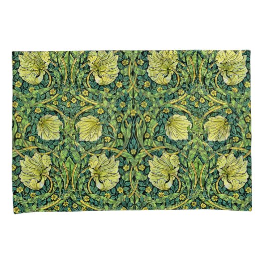 William Morris  Bloempatroon geel groen Kussensloop (Voorkant-Rechts)
