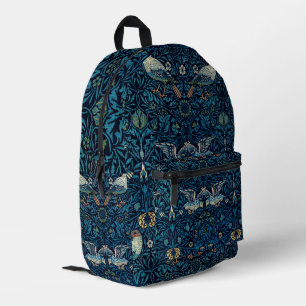 William Morris Blue Birds Bloem Tapijt Klassieker Bedrukte Rugzak