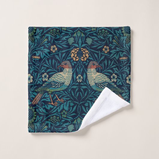 William Morris  Blue Birds Pattern Bad Handdoek (Wasdoekje)