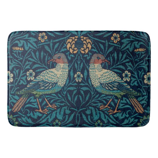 William Morris  Blue Birds Pattern Badmat (Voorkant)