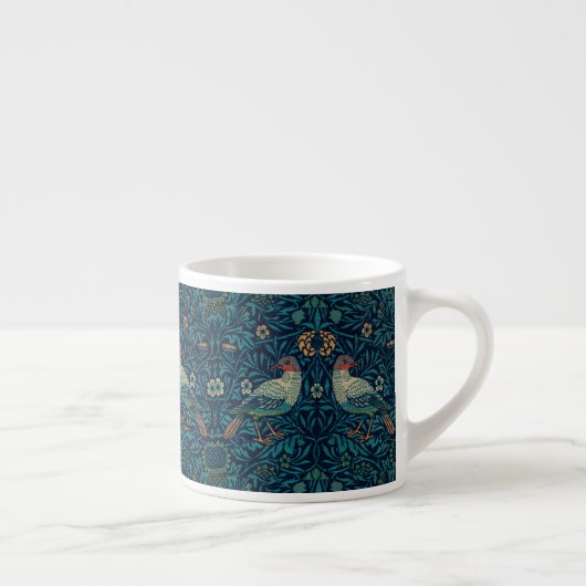 William Morris  Blue Birds Pattern Espresso Kop (Rechts)