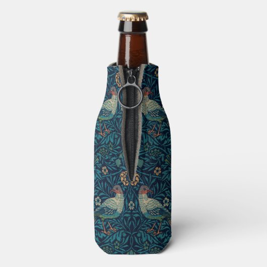 William Morris Blue Birds Pattern Flesjeskoeler (Fles Achterkant)