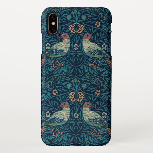 William Morris  Blue Birds Pattern iPhone C iPhone Hoesje (Achterkant)