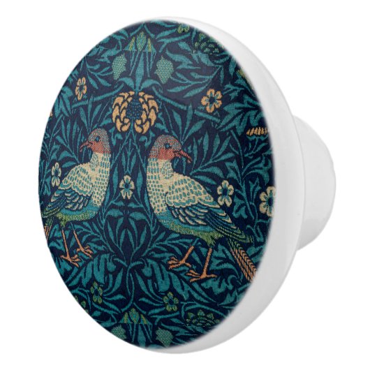 William Morris  Blue Birds Pattern Keramische Knop (Rechts)
