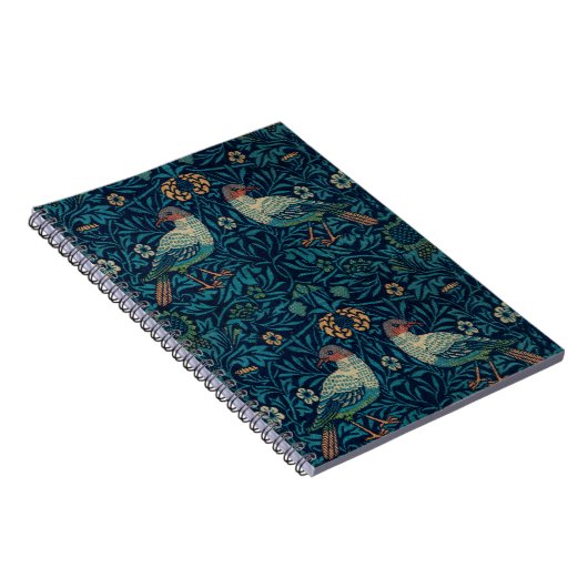 William Morris  Blue Birds Pattern Notitieboek (Rechterzijde)