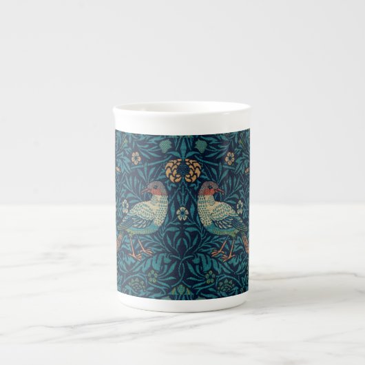 William Morris  Blue Birds Pattern Porselein Kop (Voorkant)