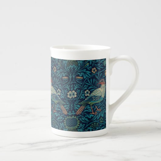 William Morris  Blue Birds Pattern Porselein Kop (Rechts)