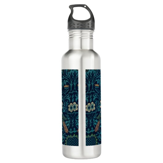 William Morris  Blue Birds Pattern Waterfles (Achterkant)