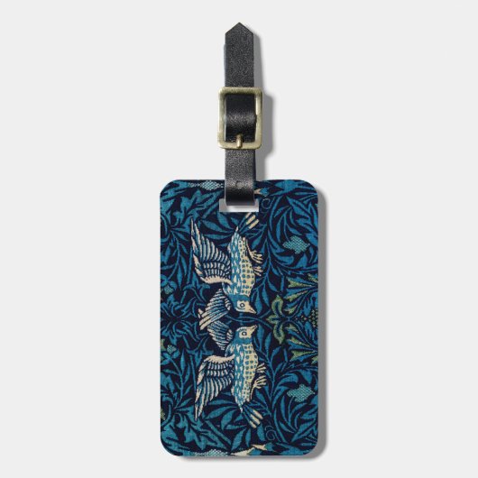 William Morris Blue Birds Tapestry Classic Bagagelabel (Voorkant verticaal)