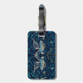 William Morris Blue Birds Tapestry Classic Bagagelabel (Achterkant verticaal)