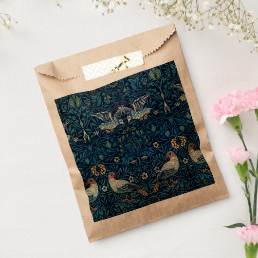 William Morris Blue Birds Tapestry Classic Bedankzakje (Gezegeld)