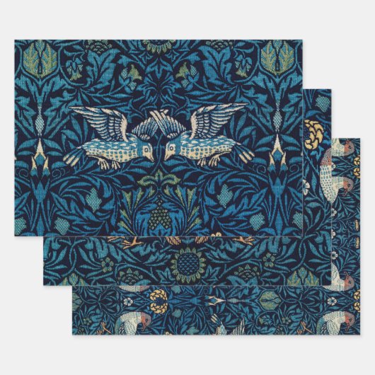 William Morris Blue Birds Tapestry Classic Inpakpapier Vel (Set)