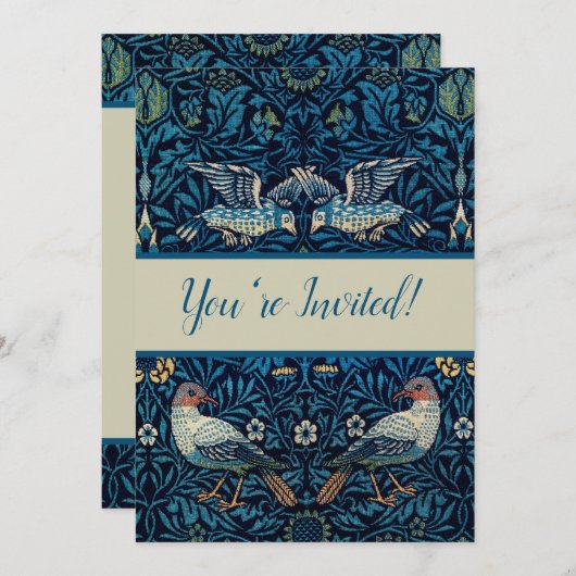 William Morris Blue Birds Tapestry Classic Kaart (Voorkant / Achterkant)