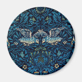 William Morris Blue Birds Tapestry Classic Magneet (Voorkant)