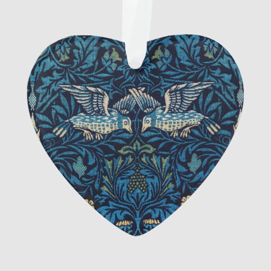 William Morris Blue Birds Tapestry Classic Ornament (achterkant)