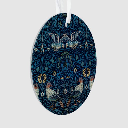 William Morris Blue Birds Tapestry Classic Ornament (voorkant)