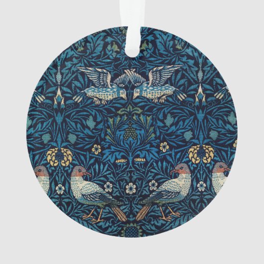 William Morris Blue Birds Tapestry Classic Ornament (achterkant)