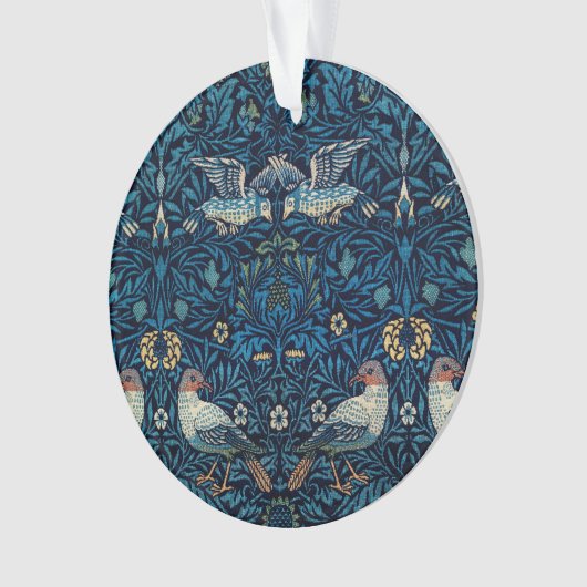 William Morris Blue Birds Tapestry Classic Ornament (voorkant)