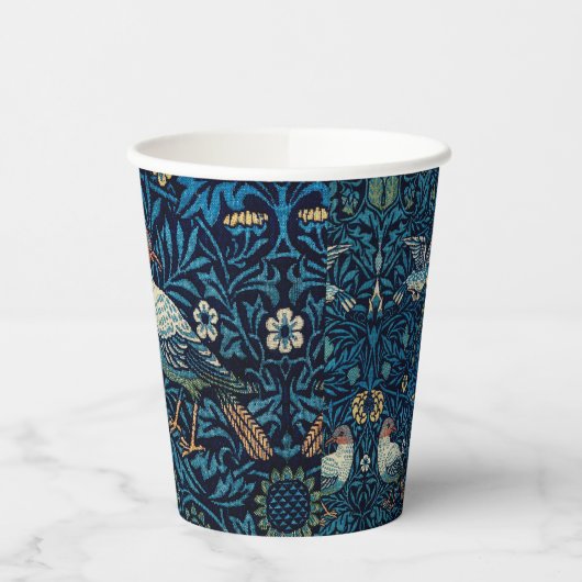 William Morris Blue Birds Tapestry Classic Papieren Bekers (Links)
