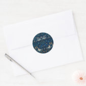 William Morris Blue Birds Tapestry Classic Ronde Sticker (Envelop)