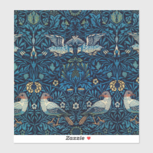 William Morris Blue Birds Tapestry Classic Sticker